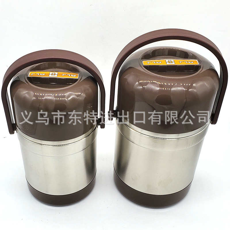 Factory direct sales of stainless steel thermos pot 304 multi-layer sealed lifting pot vacuum anti-overflow lunch box lunch box detail image 3