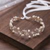 Beaded bracelet handmade for bride, headband, hair accessory, European style, flowered