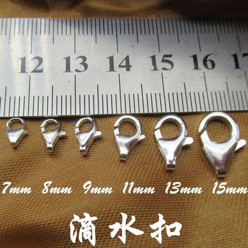 925 sterling silver bracelet buckle water drop buckle Thai silver DIY accessories lobster clasp buckle necklace buckle spring buckle