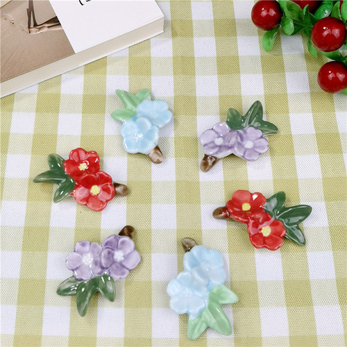 Ceramic creative plum blossom small ornaments study pen holder home personalized restaurant chopstick holder chopstick holder cute chopstick pillow