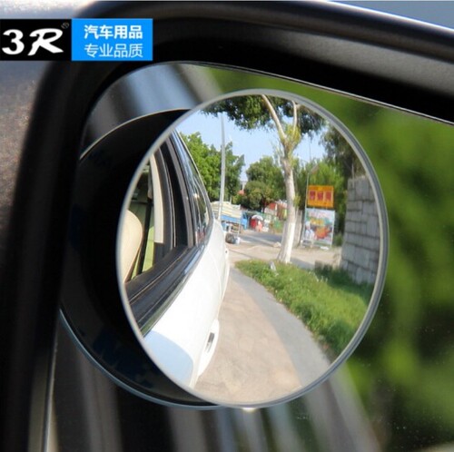 3R car rearview mirror small round mirror frameless high-definition convex glass wide-angle rear view auxiliary blind spot mirror wholesale