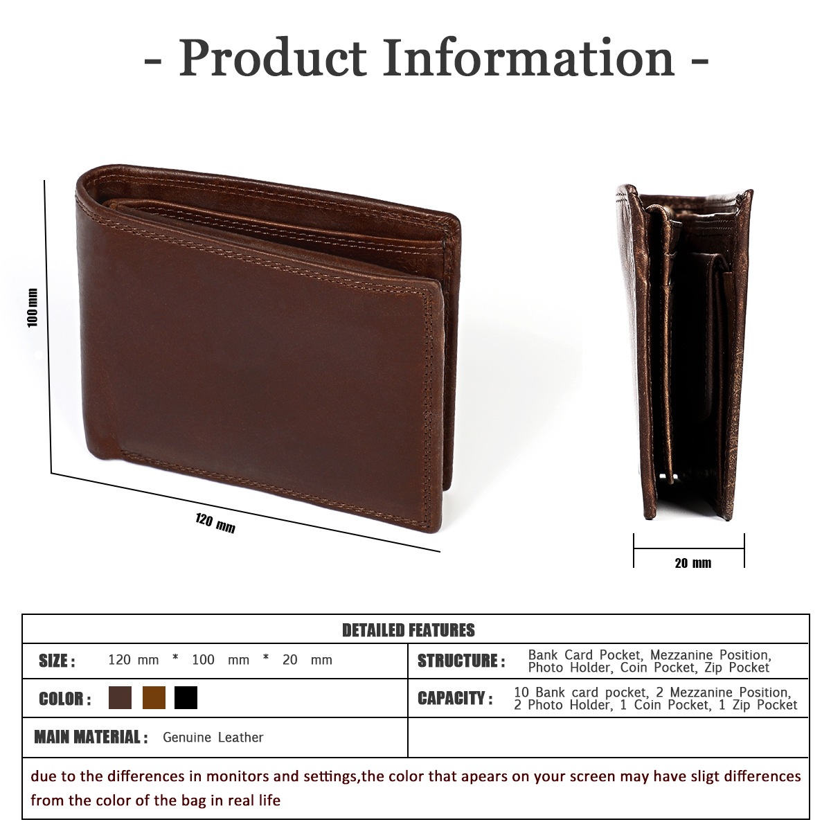 Retro Cowhide Men's Wallet New Leather Horizontal Rfid Wallet display picture 18