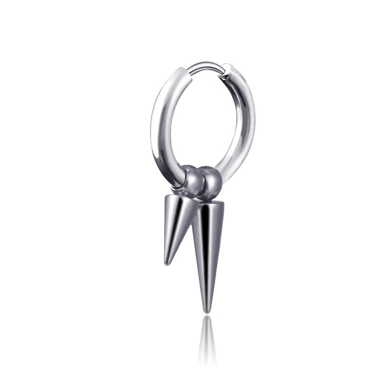 Ear buckle double -pointed steel color
