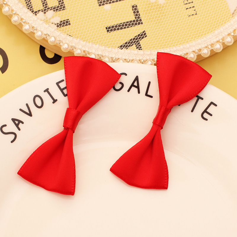 八分涤纶大红领结