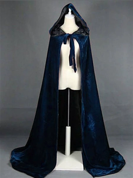 Плащ-тренч с бархатом и капюшоном, европейский стиль, длинная струящаяся посадка, капюшон