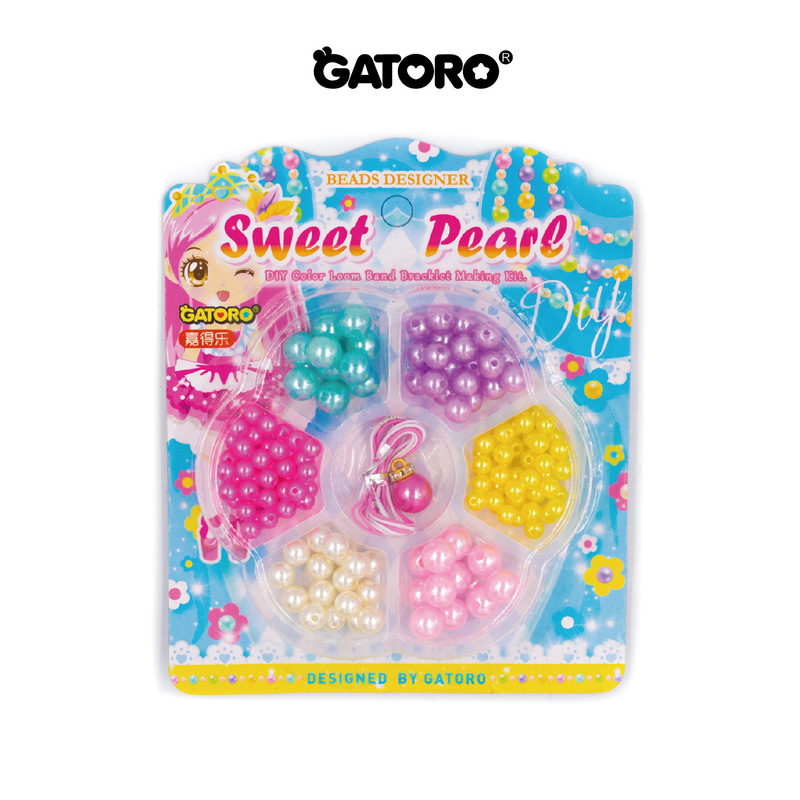 New version of foreign trade export Children girl DIY beaded suit acrylic hand-woven bracelet factory direct sales