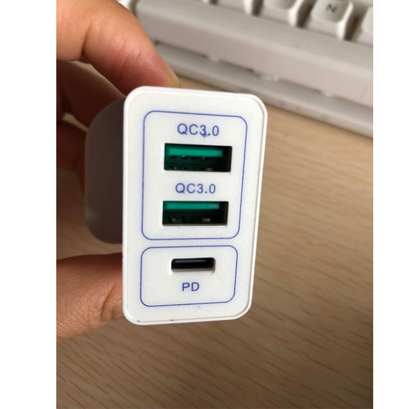 QC 3.0 быстрое зарядное многопортовое — зарядное устройство с 3 USB-портами, умное складное, американская вилка, путешественное, 18W PD