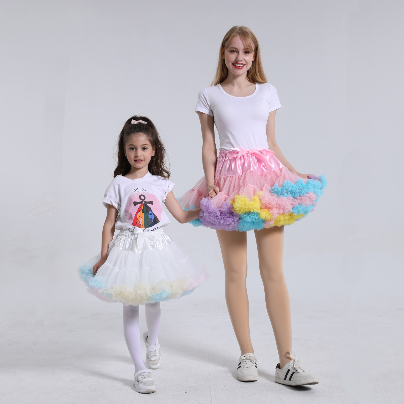 2022 New Puffy Skirt Parent-child Petticoat Daily Dance Skirt Support Soft Yarn Boneless Lolita Lolita Puffy Skirt