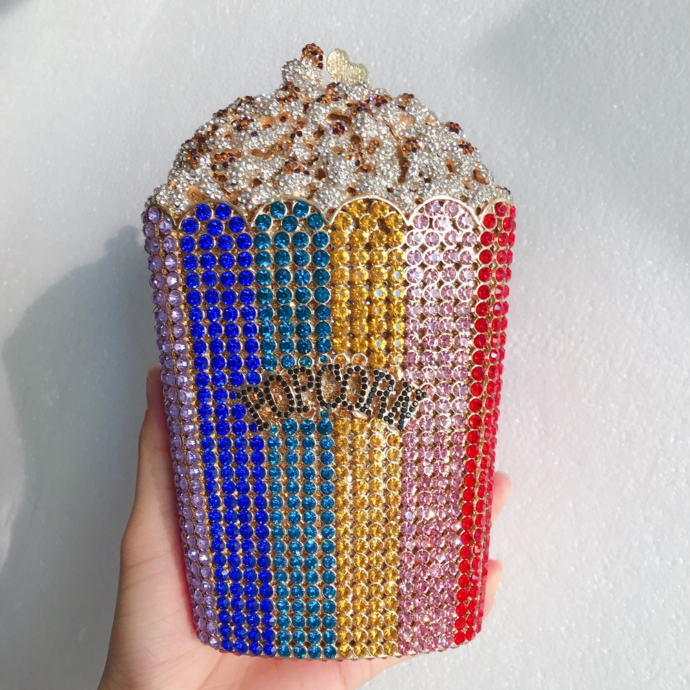 Túi clutch nữ dự tiệc kim cương rỗng phong cách Âu Mỹ — Bảy màu hàng có sẵn, Đỏ Trắng hàng sẵn, Màu đen đặt trước, Màu xanh lam đặt trước chi tiết 30