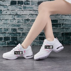 Dropshipping women's dancing shoes for all seasons, mid-heel mesh dance shoes, women's soft-soled adult square dance shoes 760