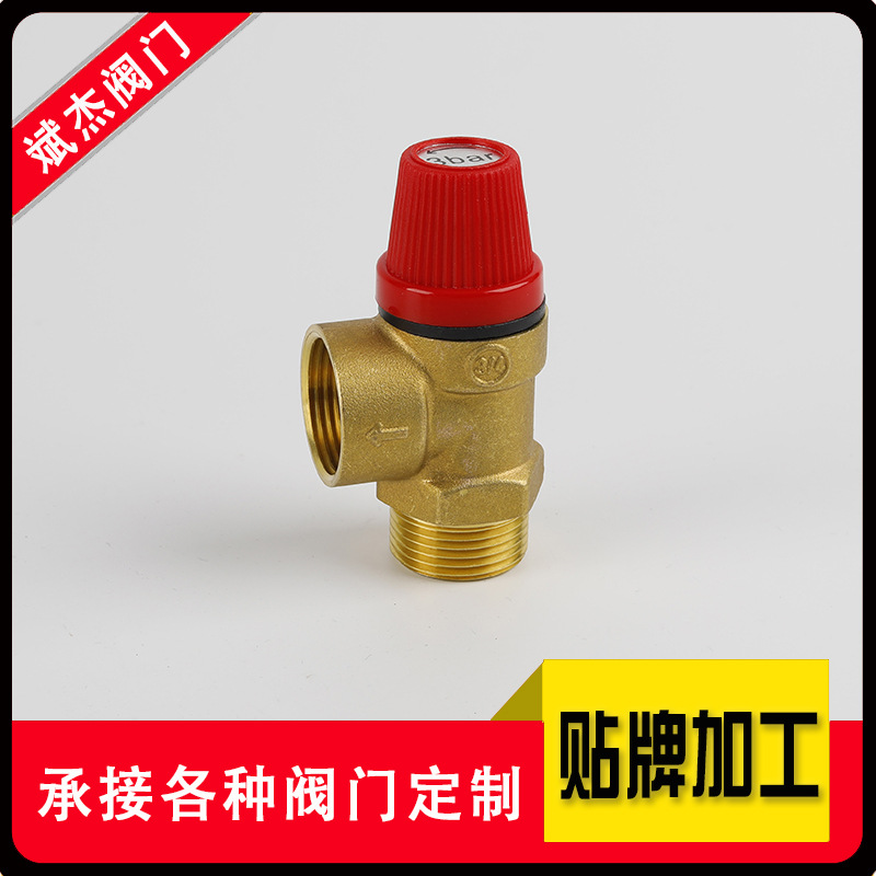 厂家直供 壁挂炉热水器配套黄铜泄水阀 4分二通式封闭安全泄压阀