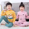 2019 Autumn and winter new pattern children keep warm Underwear suit three layers Cotton clip Autumn coat Long johns CUHK thickening Cotton jersey