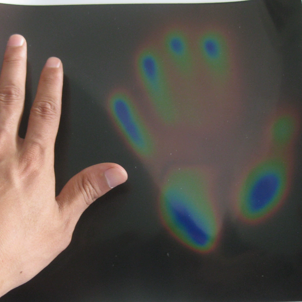 Чувствительный к температуре изменяющий цвет жидкокристаллический чип Форма стопы форма стопы Быстрое измерение формы стопы размер стопы 6-цветный жидкокристаллический чип