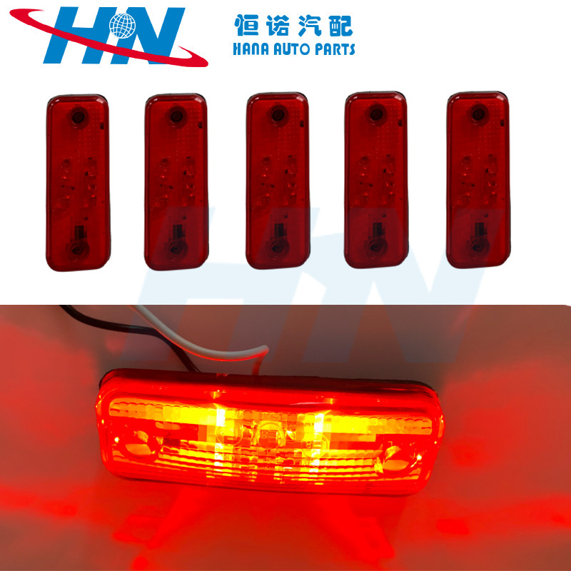 Ventas de la fábrica E8 trasera camión 4LED luz lateral luz de señal 10/30V Luz de Techo Luz