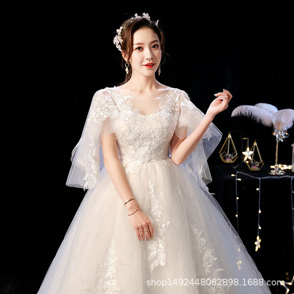 Floor-length wedding dress for pregnant women Suzhou retro large…