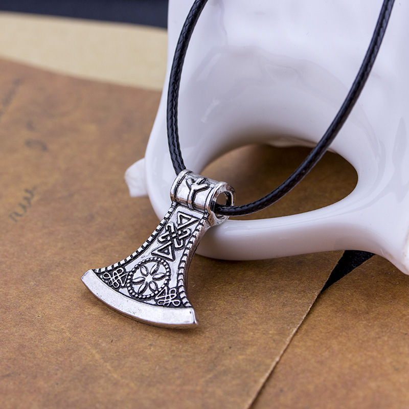 Collier Pendentif Pour Homme Fashion Viking Retro Axe display picture 7