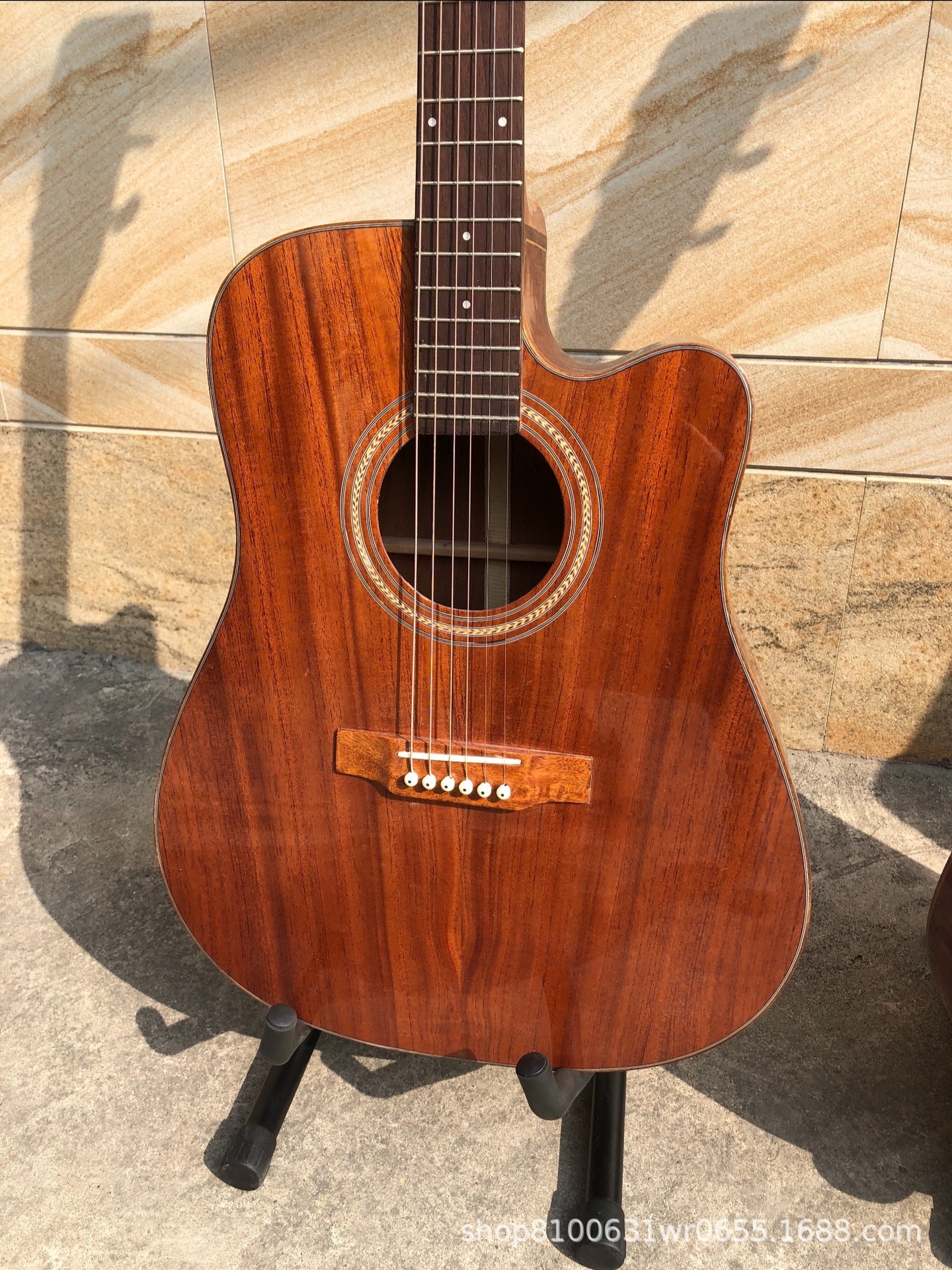 演奏级41寸全桃花芯全全单民谣吉他36寸桃花芯全实木旅行木吉他|ms
