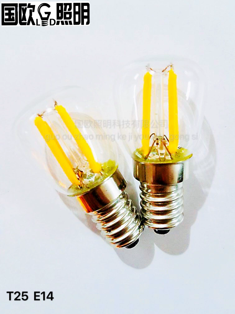 Заводская прямые продажи T25 светодиодная нить LED холодильник пузырь E14