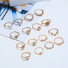 Retro fashionable ring, set, European style