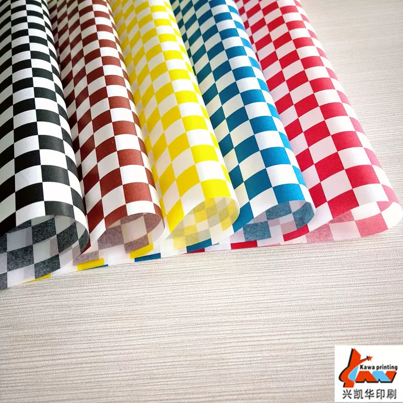 40g汉堡包装纸半透明食品纸28g三明治纸防油防潮纸印刷LOGO图案