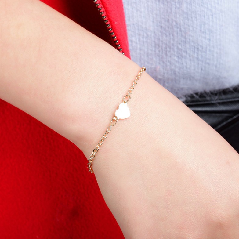 Heart Shaped Love Bracelet Gold