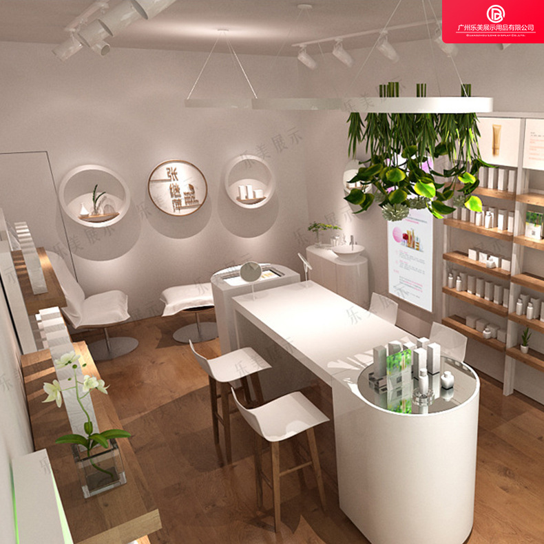 厂家定制热销化妆品展示用柜 展示台 高柜背柜 中岛柜 玻璃柜