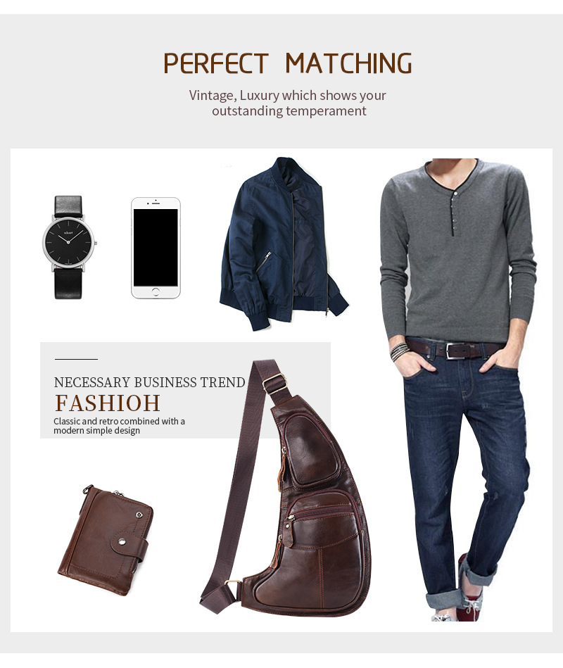 Leather Chest Bag Image 3