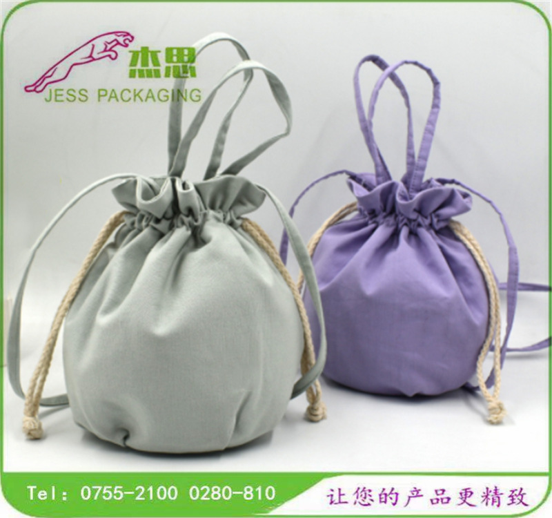 设计创意复古帆布手提包斜挎单肩包背包束口袋量大从优