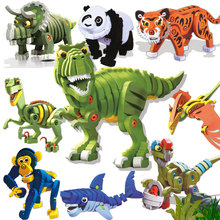 3D益智EVA泡沫拼插积木侏罗纪恐龙乐园 儿童科教拼装外销玩具代发