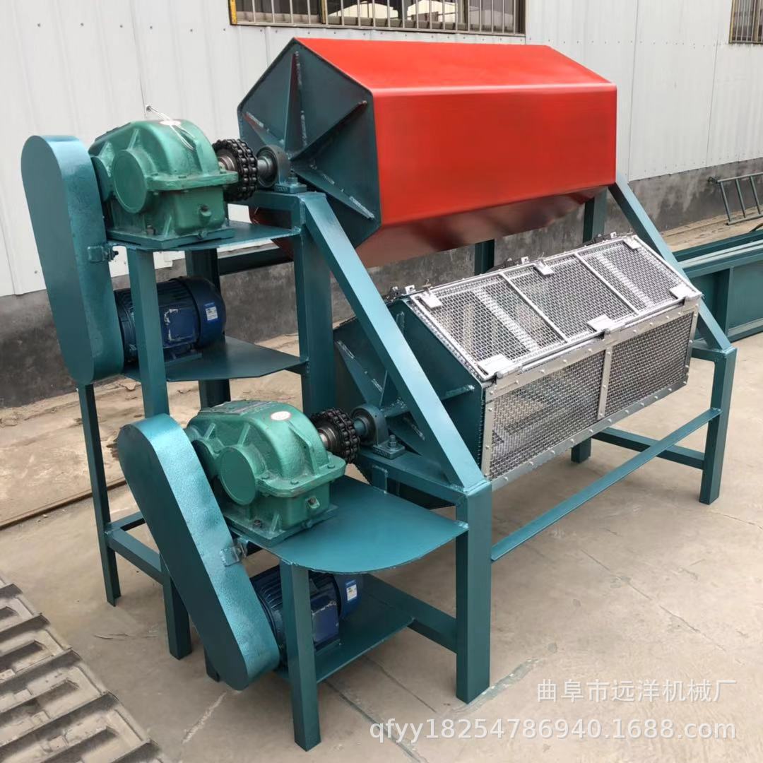 六角滚筒式研磨机小型全自动去油除锈抛光机颗粒粉末分离筛料机