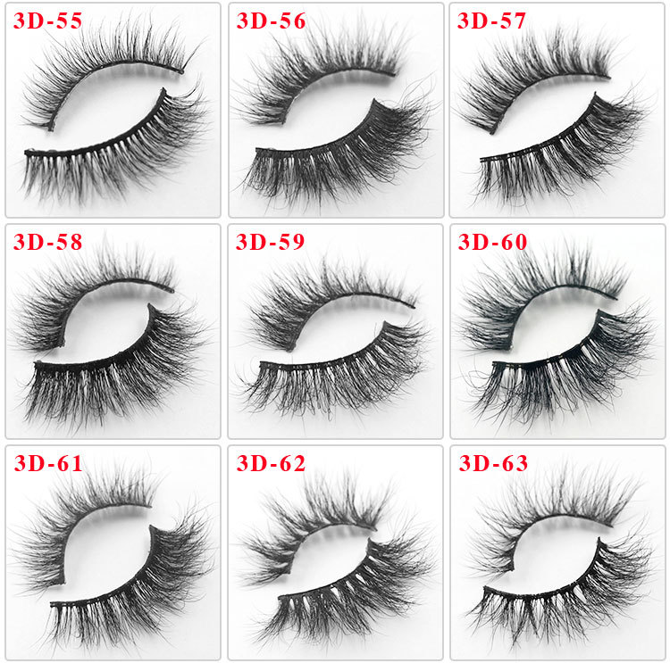 Natural Three Dimensional Mink Hair False Eyelashes One-pair Package display picture 6