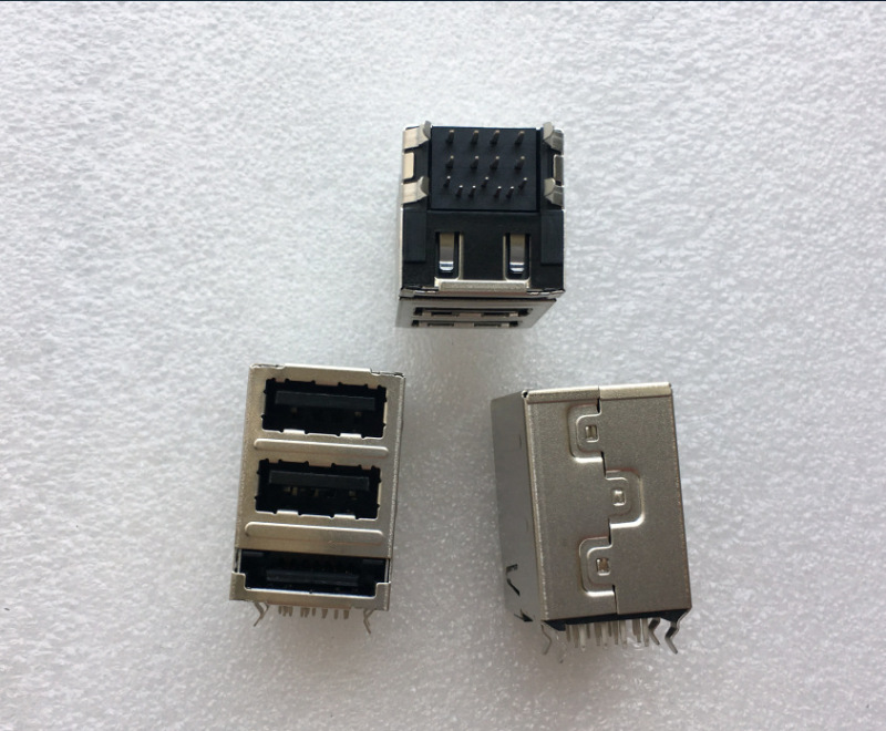LOTES new ESATA + USB connector interface three-layer connector USB base 15p