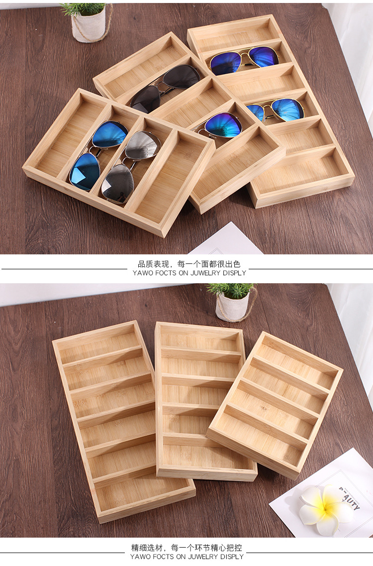 Bamboo Wood Glasses Tray Glasses Storage Rack Display Rack display picture 2