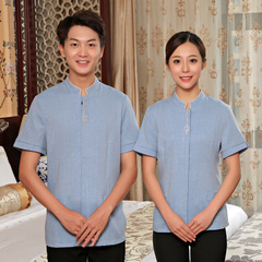 Linen Cleaning Uniform Short Sleeve Hotel Room Cleaning Workwear Property Club Foot Massage Cleaning Aunt New A02