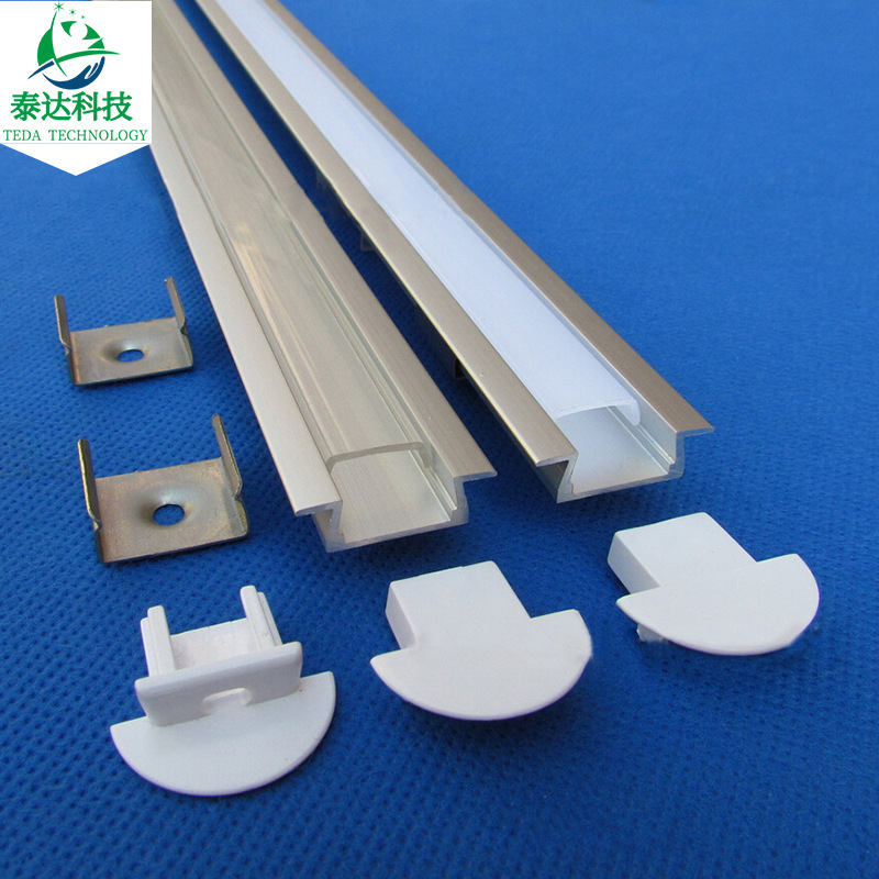 批发铝槽U型硬灯条LED线条灯外壳橱柜灯柜台展柜灯LED超薄橱柜灯