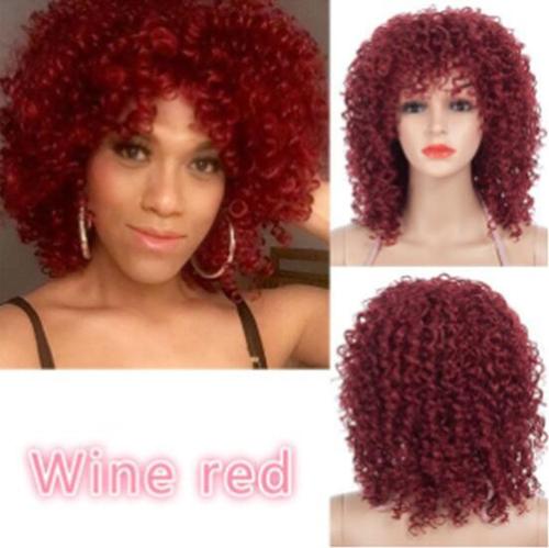 Curly Hair Wigs Parrucche per capelli ricci Black short curly hair synthetic wigs headgear