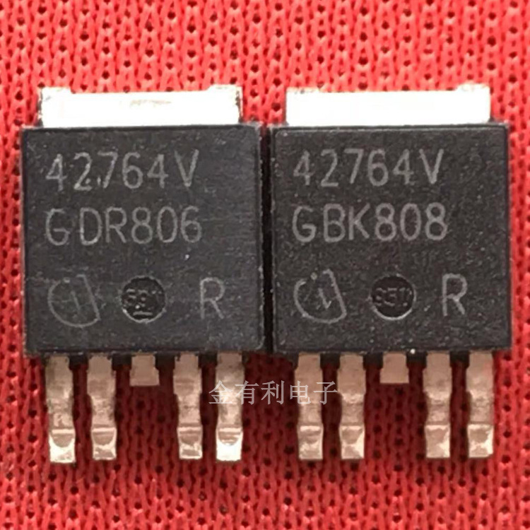 散新42764V TLE42764DV TO252-5 LDO稳压器 可调输出1.1A