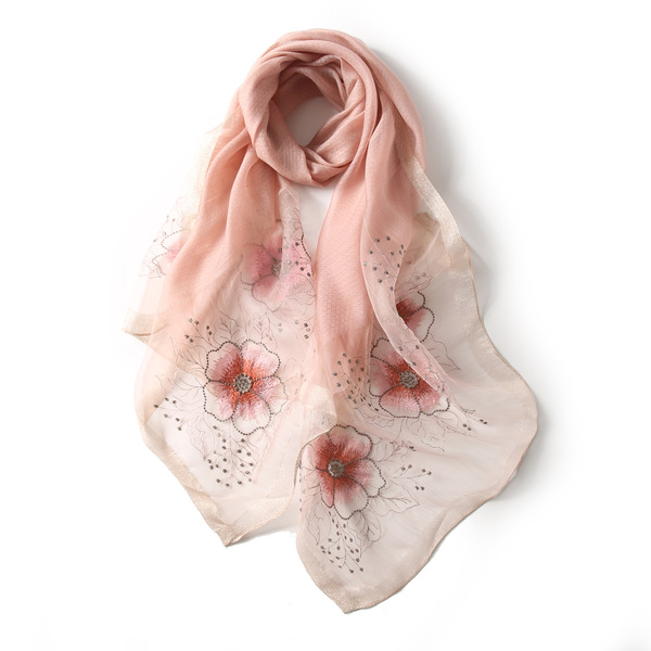 Silk autumn scarf