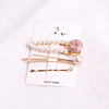 Hairpins from pearl, card holder, set, Korean style, South Korea, internet celebrity