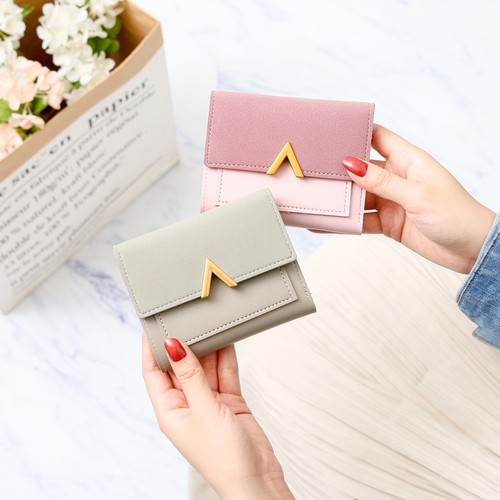  Women's Short Handle Splicing Metal V-Decorated Sanding Retro Women's Small Bag Cross-border E-commerce Wholesale