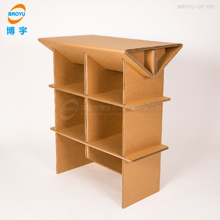 厂家直销美观耐用三层桌子纸家具 低碳环保瓦楞纸玩具凳子