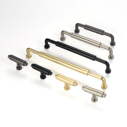 Modern minimalist Nordic cabinet handle copper color light luxury wardrobe handle drawer cabinet door handle cabinet handle minimalist