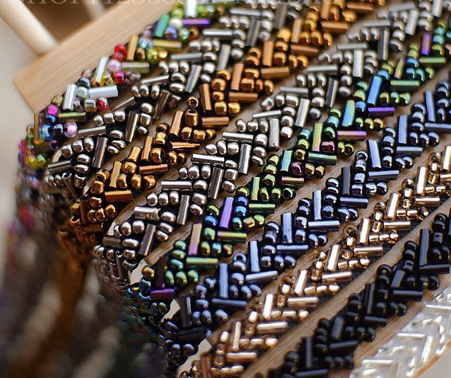 H177 0.7CM小人家钉珠条码 小八字钉珠条码 织带钉珠条码