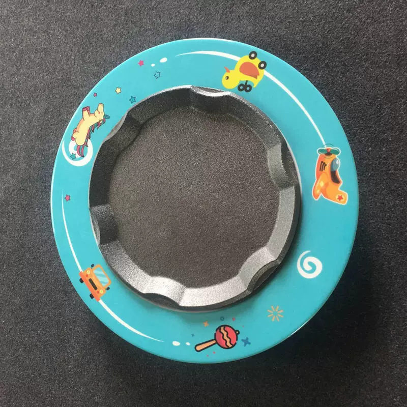 圆形牛排盘铁板 牛排铁板配密胺盘 铁板烧铁板 牛排盘板烧家用