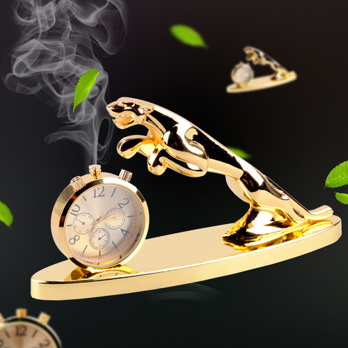 Car clock perfume seat ornaments high-end metal horse to success creative perfume car car cologne ornaments