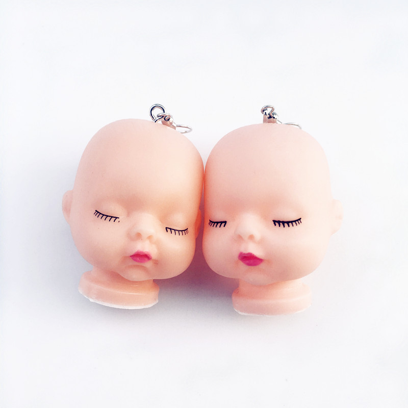 Funny Cute Doll Head Geometric Drop Earrings Wholesale display picture 1