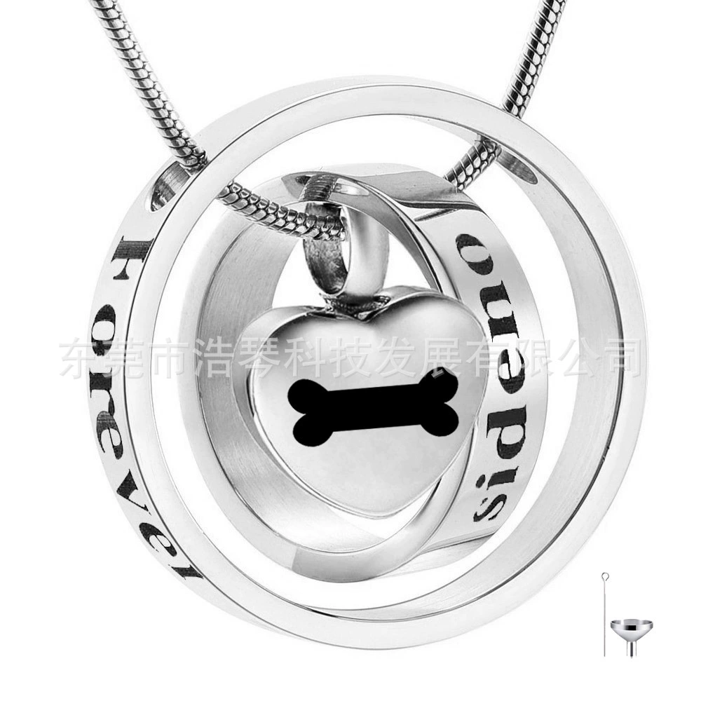 Европейская и американская внешняя торговля ювелирные изделия памятные ПЭТ пепел ожерелье Любовь урна Кулон Кольцо из трех частей ювелирные изделия