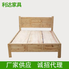 实木简易床工地床现货批发出租房柏木家具简易木床员工宿舍实木床