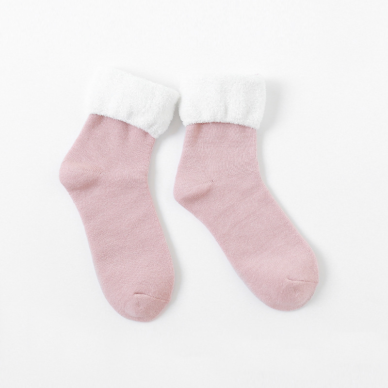 2019 hilo de plumas de invierno boca suelta engrosada caliente mujeres embarazadas calcetines de confinamiento de maternidad algodón peinado Terry calcetines de mujer forrados de lana