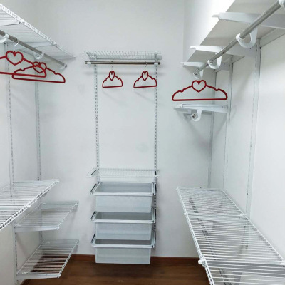 【免费设计】巧精灵卧室无甲醛开放式衣柜定做环保整体衣帽间定制|ru